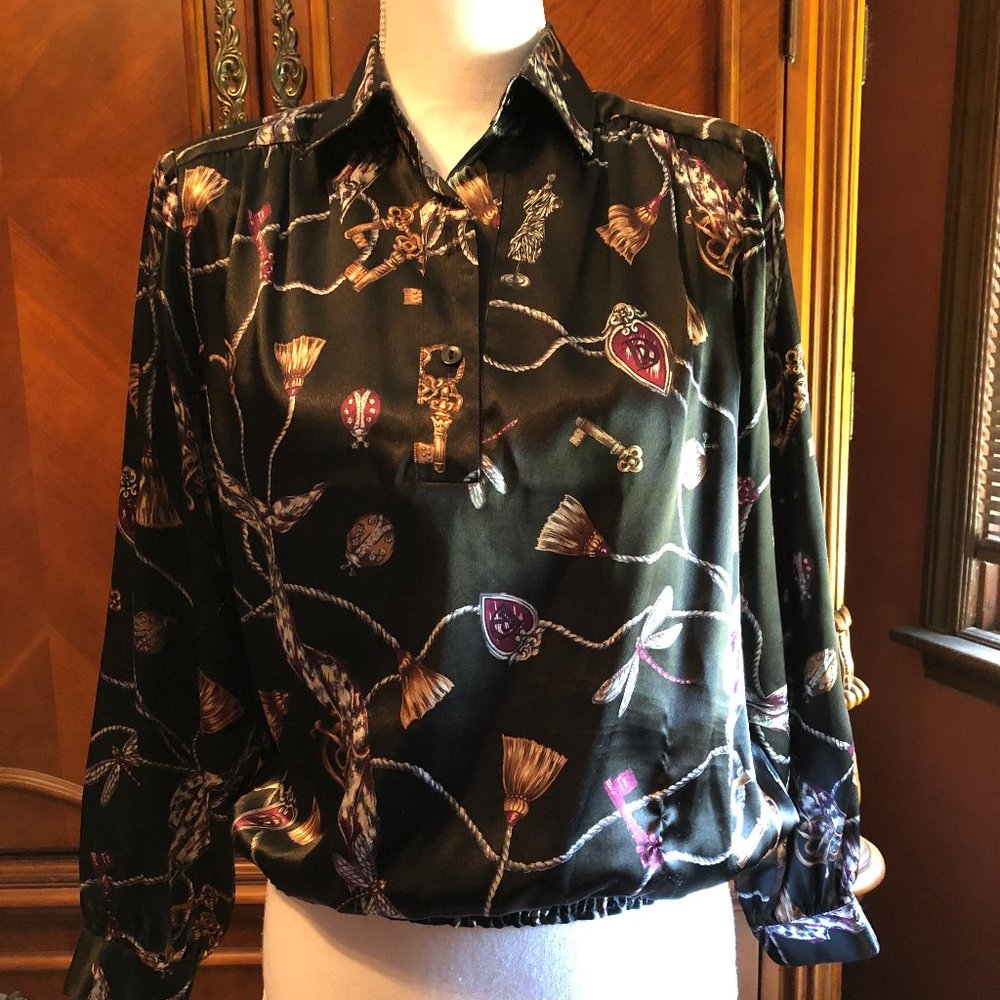 "Da-Rue" Black Print Blouse